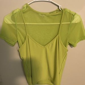 neon / lime green two piece top!